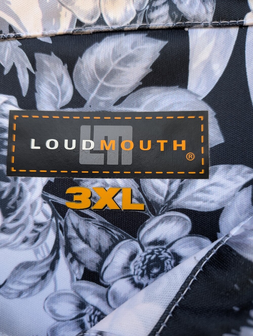 Loudmouth 3XL Performance Golf Polo Floral Skull Shiver Cool Wicking - Picture 2 of 3